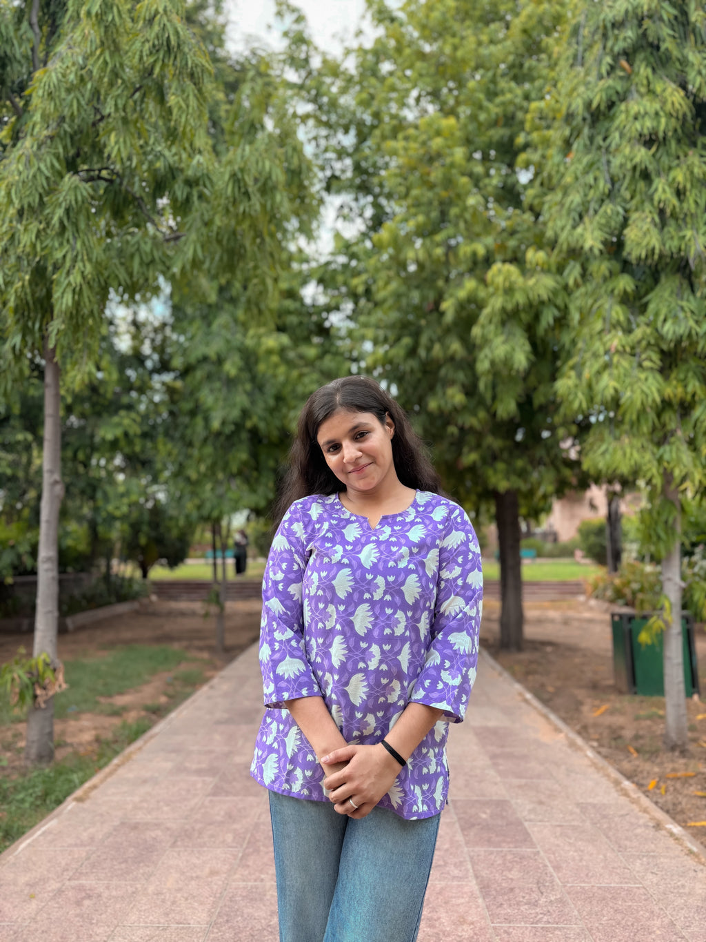 Serene Flight Cotton Short Kurti Top