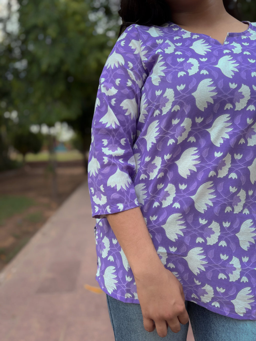 Serene Flight Cotton Short Kurti Top